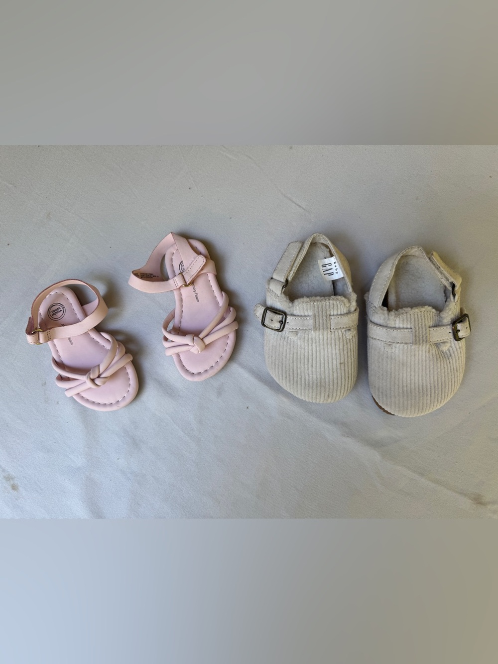 GAP Pink Knot Sandals and Cream Corduroy Mary Janes - Kids Set